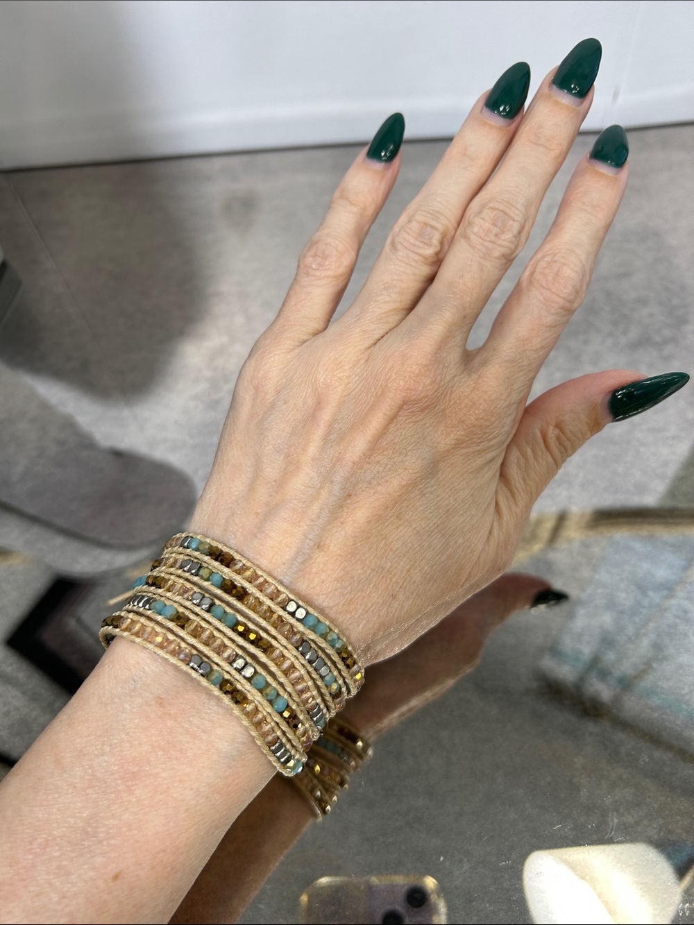 Nakamol Multi-Strand Crystal Wrap Bracelet